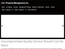 Tablet Screenshot of jlpropertymgmt.com